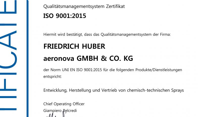 Frühjahr 2018: Erfolgreiche Re-Zertifizierung und Umstellung der ISO 9001 auf die Version 2015